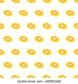 Seamless pattern summer beach frisbee background and template in swatches for your convenience  Easy to use  Cartoon flat style illustration 