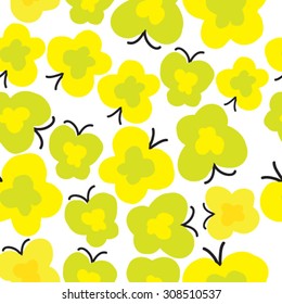 Seamless pattern with summer butterflies