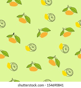 Seamless pattern summer with citrus