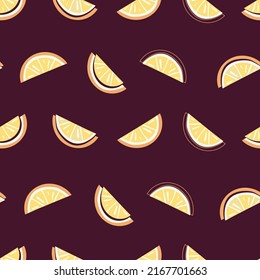 seamless pattern with summer citrus background