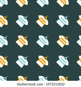 Seamless Pattern with Summer Cute Shirts Flat Vector Graphic can be use for background and apparel design