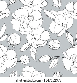 seamless pattern with summer flowers in the graphic
