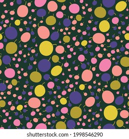 Seamless pattern with summer fruits