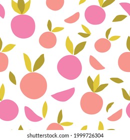 Seamless pattern with summer fruits