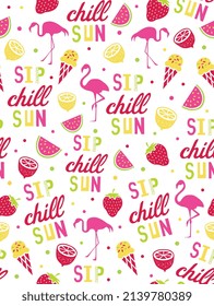 Seamless pattern of Summer Fun 