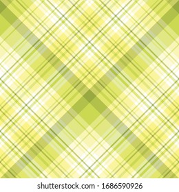 Seamless pattern in summer green, white and light yellow colors for plaid, fabric, textile, clothes, tablecloth and other things. Vector image.
