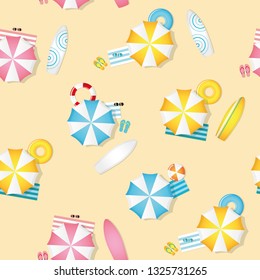 seamless pattern summer holiday on the beach vector illustration EPS10