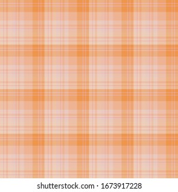 Seamless pattern in summer light orange colors for plaid, fabric, textile, clothes, tablecloth and other things. Vector image. 