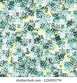 Seamless pattern. Summer paint. Camouflage style. Inclined quadrilateral figures. Editing is available.