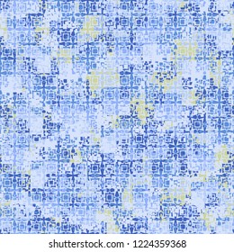 Seamless pattern. Summer paint. Camouflage style. Eight-pointed stars and squares. Editing is available.