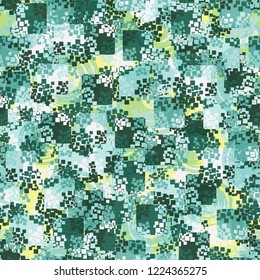 Seamless pattern. Summer paint. Camouflage style. Circles. Editing is available.