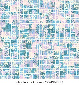 Seamless pattern. Summer paint. Camouflage style. Small rectangles. Editing is available.