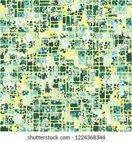 Seamless pattern. Summer paint. Camouflage style. Small rectangles. Editing is available.