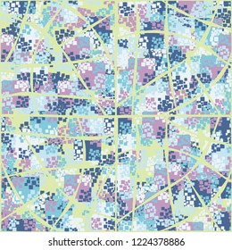 Seamless pattern. Summer paint. Camouflage style. Lattice of curves. Editing is available.