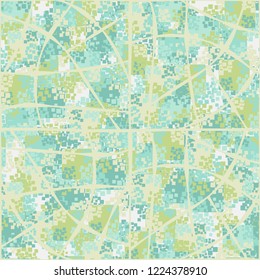 Seamless pattern. Summer paint. Camouflage style. Lattice of curves. Editing is available.