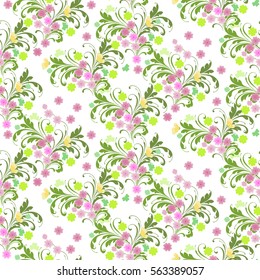 Seamless pattern summer print. Small flowers for fabric design, dress, Wallpaper, and paper. 