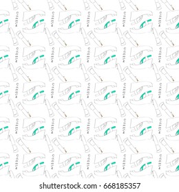 Seamless pattern with summer shoes