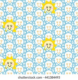 seamless pattern summer sun vector collection