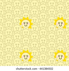 seamless pattern summer sun vector collection
