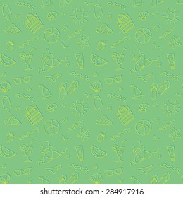Seamless pattern with summer symbols.