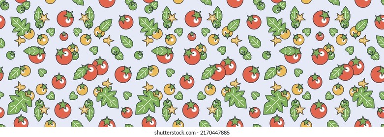 patrón ininterrumpido de tomates de verano del jardín