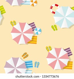 seamless pattern summer vacation on the beach vector illustration EPS10