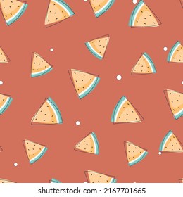 seamless pattern with summer watermelon background