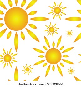 Seamless pattern with sun