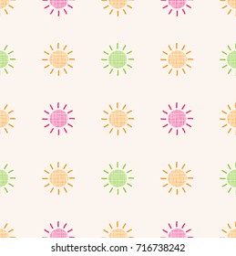 Seamless pattern with the sun background vector illustration 