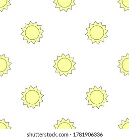 Patrón sin foco con sol. Fondo colorido. Ilustración del vector