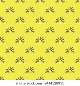 Seamless pattern with sun doodle for decorative print, wrapping paper, greeting cards, wallpaper and fabric