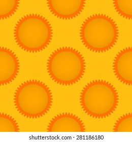 Seamless pattern with sun. Vector illustration. Eps 10