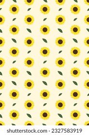 Nahtloses Muster mit Sonnenblume Eps10 Vektor.