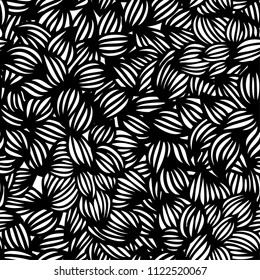 Seamless pattern from sunflower seeds. Weaving of rags.