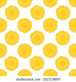 Seamless pattern sunflower vector illustration