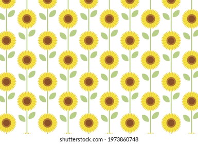 seamless pattern with sunflowers for banners, cards, flyers, social media wallpapers, etc.