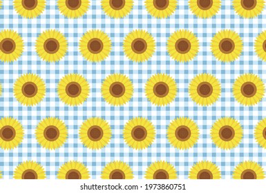 seamless pattern with sunflowers for banners, cards, flyers, social media wallpapers, etc.
