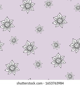 Nahtlose Muster, Sonnenblumen, Blumen. Design für Verpackungspapier, Klebeband, Klebeband, Textilien, Karten, Notebooks. Vektorillustration-Illustration von Hand ertrunken
