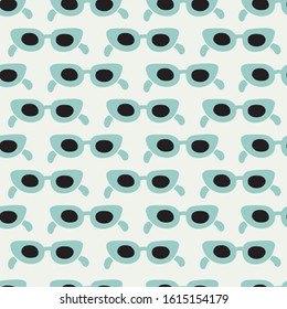 seamless pattern, sunglasses art background design for fabric scarf and decor