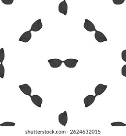 Seamless pattern with sunglasses on white background repeating fashion eyewear design for textile, wrapping paper or other print products