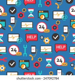 Seamless pattern with support equipment.