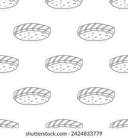 Seamless pattern with sushi for decorative print, wrapping paper, menu, wallpaper and fabric