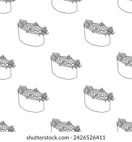 Seamless pattern with sushi for decorative print, wrapping paper, menu, wallpaper and fabric