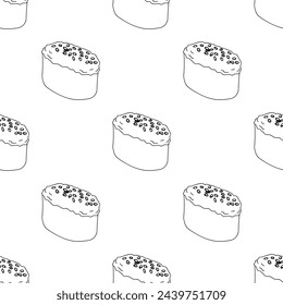 Seamless pattern with sushi for decorative print, wrapping paper, menu, wallpaper and fabric