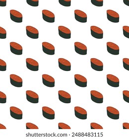 Seamless pattern with sushi for decorative print, wrapping paper, menu, wallpaper and fabric