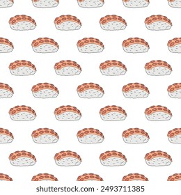 Seamless pattern with sushi for decorative print, wrapping paper, menu, wallpaper and fabric