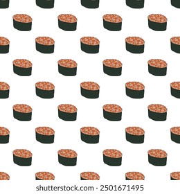Seamless pattern with sushi for decorative print, wrapping paper, menu, wallpaper and fabric