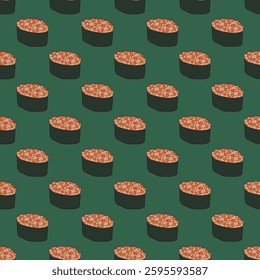 Seamless pattern with sushi for decorative print, wrapping paper, menu, wallpaper and fabric