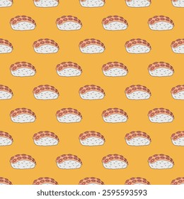 Seamless pattern with sushi for decorative print, wrapping paper, menu, wallpaper and fabric