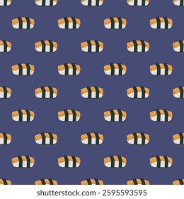 Seamless pattern with sushi for decorative print, wrapping paper, menu, wallpaper and fabric